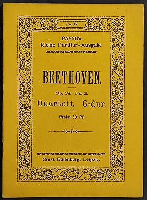 Spartito Beethoven - Op.18 No.2 - Quartett N.2 G-dur - Ed. Eulenberg