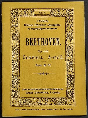 Spartito Beethoven - Op.132 - Quartett N.15 A-moll - Ed. Eulenberg