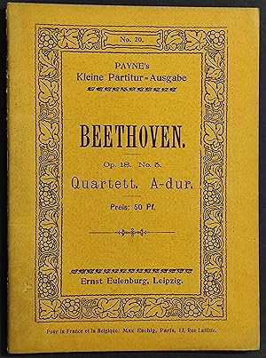 Spartito Beethoven - Op.18 No. 5 - Quartett N.5 A-dur - Ed. Eulenberg