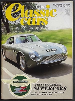 Rivista Thoroughbred & Classic Cars n.2 - Vol.14 - November 1986 + Suppl. Supercars