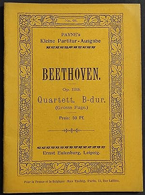 Spartito Beethoven - Op.133 - Quartett N.16 B-dur (Grosse Fuge) - Ed. Eulenberg