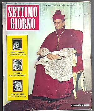 Rivista Settimo Giorno n.52 - Dicembre 1958 - Il Cardinale G. B. Montini