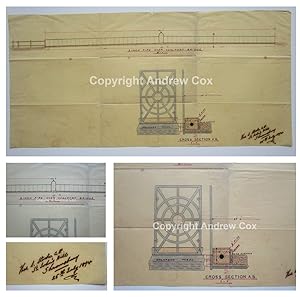 Seller image for 1894 ORIGINAL ENGINEERS DRAWING for work on THE COALPORT BRIDGE SPANNING THE RIVER SEVERN in SHROPSHIRE Near Ironbridge for sale by Andrew Cox PBFA