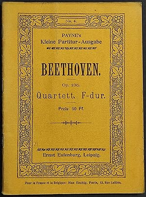 Spartito Beethoven - Op.135 - Quartett N.17 F-dur - Ed. Eulenberg