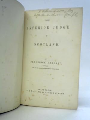 The Inferior Judge In Scotland