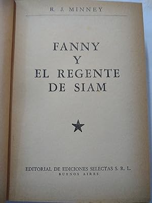 Imagen del vendedor de Fanny y El regente de Siam a la venta por Libros nicos