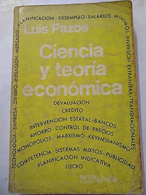 Imagen del vendedor de Ciencia y teoria economica a la venta por Libros nicos