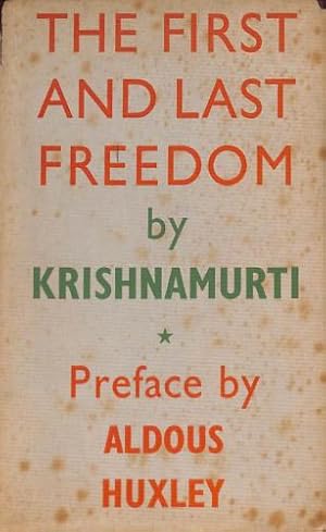 Seller image for THE FIRST AND LAST FREEDOM. for sale by WeBuyBooks