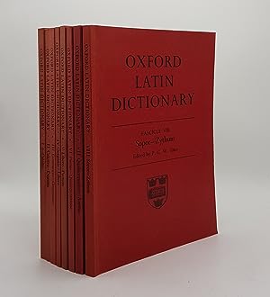 OXFORD LATIN DICTIONARY Fascicle I-VIII
