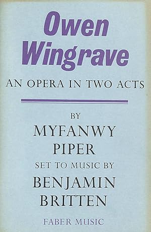 Imagen del vendedor de Owen Wingrave. An Opera for Television in Two Acts . Based on a Short Story By Henry James a la venta por M Godding Books Ltd