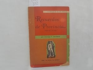 Immagine del venditore per Recuerdos de Provincia (seleccin). Coleccin La honda del espritu. Cuadernos de Lectura Popular Nmero 149. venduto da Librera "Franz Kafka" Mxico.