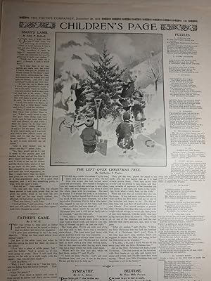 Image du vendeur pour Artiicle: the Children's Page The Left-Over Christmas Tree by Catherine S. Foster; Father's Game by S. H. G. Puzzles; Reverse Has the Revolt of Abigail by Ednea A. Foster mis en vente par Hammonds Antiques & Books