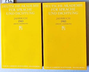 Bild des Verkufers fr Deutsche Akademie fr Sprache und Dichtung - Jahrbuch 1983. Erste (1.) (und) Zweite (2.) Lieferung. zum Verkauf von Versandantiquariat Kerstin Daras
