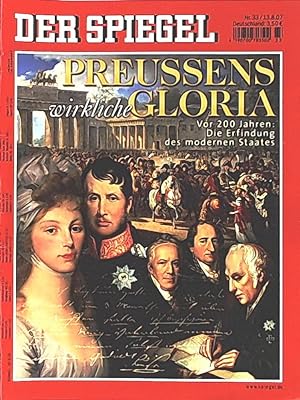 Bild des Verkufers fr Der Spiegel Nr. 33/2007: Preussens wirkliche Gloria zum Verkauf von Leserstrahl  (Preise inkl. MwSt.)