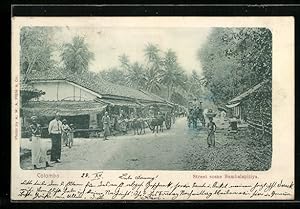 Ansichtskarte Colombo, Street scene Bambalapitiya