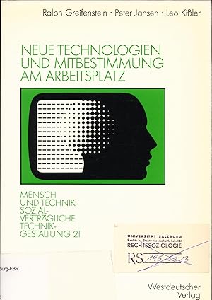 Bild des Verkufers fr Neue Technologien und Mitbestimmung am Arbeitsplatz Implementationsprobleme direkter Partizipation bei technischen Innovationen zum Verkauf von avelibro OHG