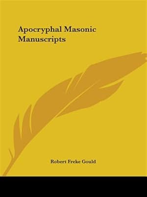 Seller image for Apocryphal Masonic Manuscripts for sale by GreatBookPrices