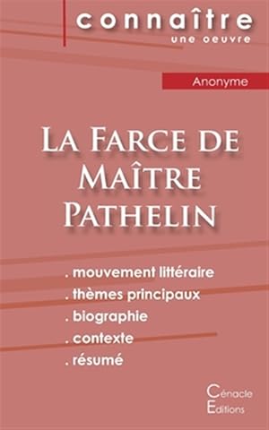 Image du vendeur pour Fiche de lecture La Farce de Matre Pathelin (Analyse littraire de rfrence et rsum complet) -Language: french mis en vente par GreatBookPrices