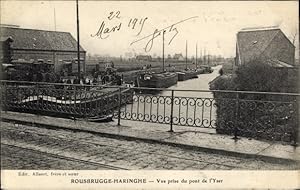 Ansichtskarte / Postkarte Rousbrugge Haringhe Roesbrugge Haringe Flandern, Yser-Brücke