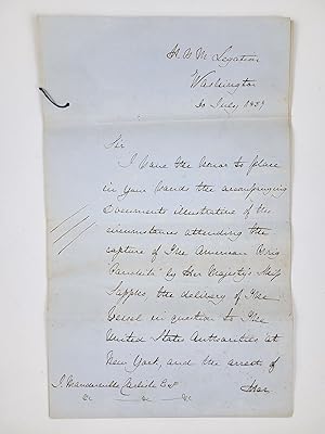 Letter Regarding American ship "Panchita," Accused of Slave Trading, Plus Two Other Letters on Le...