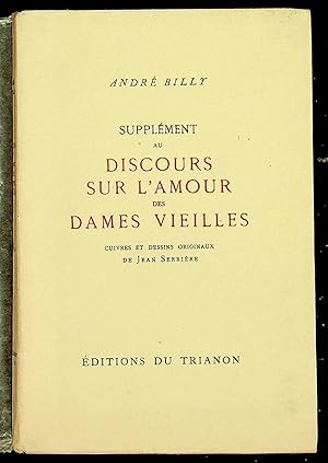 Bild des Verkufers fr Supplment au discours sur l'amour des dames vieilles zum Verkauf von LibrairieLaLettre2