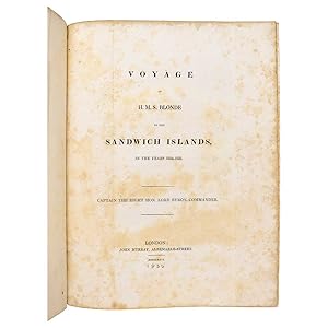 Bild des Verkufers fr Voyage of H.M.S. Blonde to the Sandwich Islands, In the Years 1824-1825 zum Verkauf von Bruce Marshall Rare Books