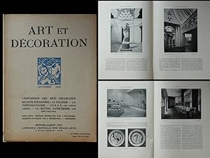 ART ET DECORATION SEPTEMBRE 1925 - EXPOSITION ARTS DECORATIFS, URSS, AUTRICHE, POLOGNE