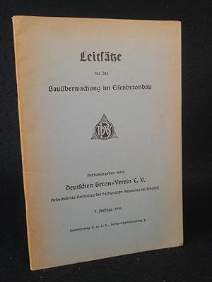 Seller image for Leitstze fr die berwachung im Eisenbetonbau. for sale by ANTIQUARIAT Franke BRUDDENBOOKS