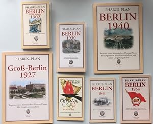 [ 7 Pläne zsm. ] Pharus Plan Berlin: 1902  1927  1930  1936  1940  1944  1954.