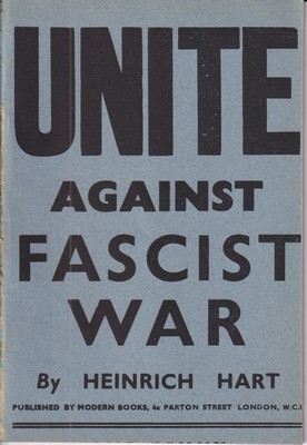 Bild des Verkufers fr UNITE AGAINST FASCIST WAR zum Verkauf von Kennys Bookshop and Art Galleries Ltd.