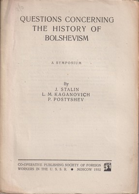 Imagen del vendedor de Questions Concerning the History of Bolshevism: a la venta por Kennys Bookshop and Art Galleries Ltd.