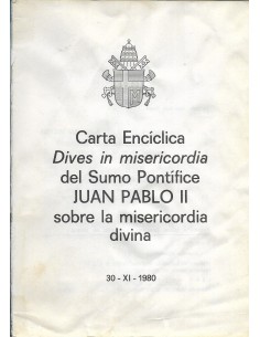 Imagen del vendedor de CARTA ENCCLICA DIVES IN MISERICORDIA DEL SUMO PONTFICE JUAN PABLO II SOBRE LA MISERICORDIA DIVINA a la venta por Librovicios