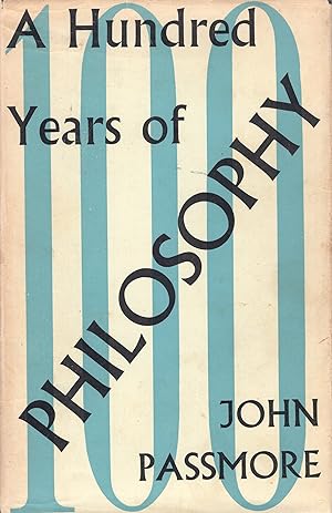 Imagen del vendedor de A Hundred Years of Philosophy a la venta por A Cappella Books, Inc.