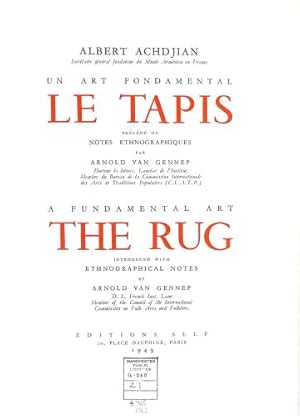 Seller image for Un Art Fundamental Le Tapis: A Fundamental Art The Rug for sale by WeBuyBooks