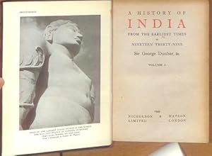 Bild des Verkufers fr A History of India from the Earliest Times to Nineteen Thirty-Nine, Volume I, Volume II: Set of Two Volumes. zum Verkauf von WeBuyBooks