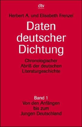 Image du vendeur pour Daten deutscher Dichtung : chronolog. Abriss d. dt. Literaturgeschichte mis en vente par WeBuyBooks