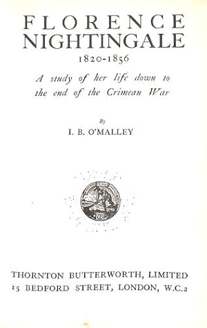 Seller image for FLORENCE NIGHTINGALE, 1820-1856: A STUDY OF HER LIFE DOWN TO THE END OF THE CRIMEAN WAR. for sale by WeBuyBooks