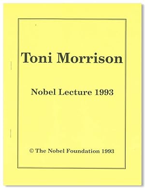 TONI MORRISON NOBEL LECTURE 1993 [wrapper title]