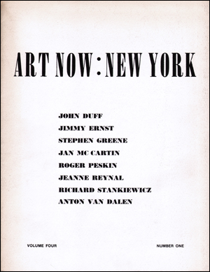 Image du vendeur pour Art Now : New York, Vol. 4, No. 1 (March 1972) mis en vente par Specific Object / David Platzker