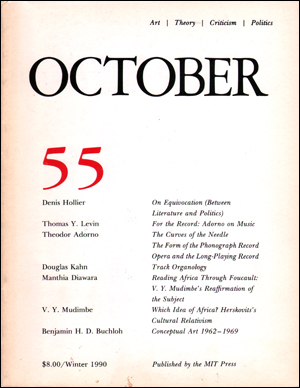Image du vendeur pour October, No. 55 (Winter 1990) mis en vente par Specific Object / David Platzker