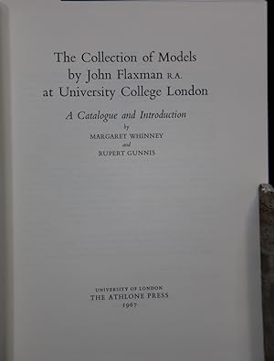 Bild des Verkufers fr The Collection of Models by John Flaxman R. A. at University College London. A Catalogue and Introduction. zum Verkauf von Antiquariat  Braun