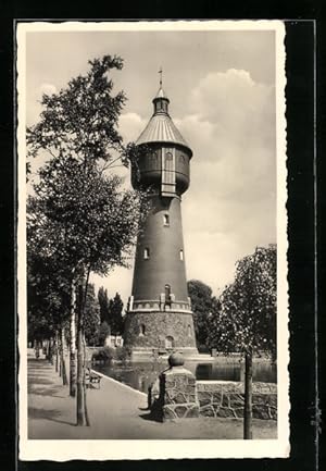 Ansichtskarte Heide, Blick zum Wasserturm