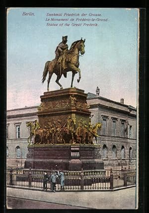 Bild des Verkufers fr Ansichtskarte Berlin, Denkmal Friedrich der Grosse zum Verkauf von Bartko-Reher