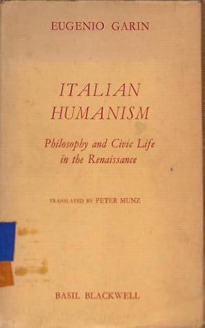 Bild des Verkufers fr Italian Humanism zum Verkauf von WeBuyBooks