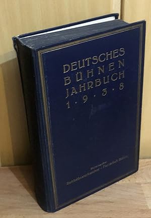 Bild des Verkufers fr Deutsches Bhnen-Jahrbuch : Theatergeschichtliches Jahr- und Adressbuch 49. Jahrgang 1938 zum Verkauf von Antiquariat Peda