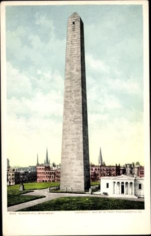 Bild des Verkufers fr Ansichtskarte / Postkarte Charlestown Boston Massachusetts USA, Bunker Hill Monument zum Verkauf von akpool GmbH