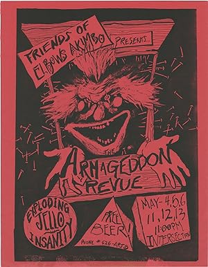 Friends of Elbows Akimbo Present Armageddon Review (Original flyer for the 1990 avant-garde perfo...