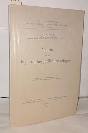 Bild des Verkufers fr Aspects de la logographie judiciaire Attique zum Verkauf von Librairie Albert-Etienne