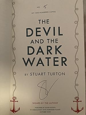 Bild des Verkufers fr THE DEVIL AND THE DARK WATER: SIGNED LIMITED UK FIRST EDITION HARDCOVER 5/1000 zum Verkauf von Books for Collectors