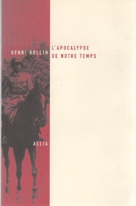 Bild des Verkufers fr L'apocalypse de notre temps . zum Verkauf von Librera Astarloa